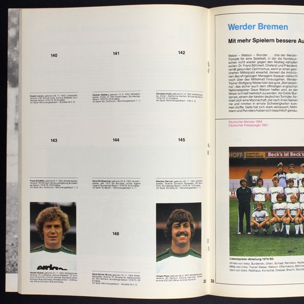 Bundesliga 79 Bergmann Sticker Leeralbum