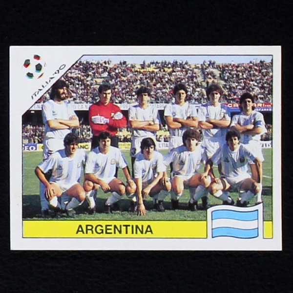 Argentina Mannschaft Sticker No. 117 Panini - Italia 90 - Decje Novine