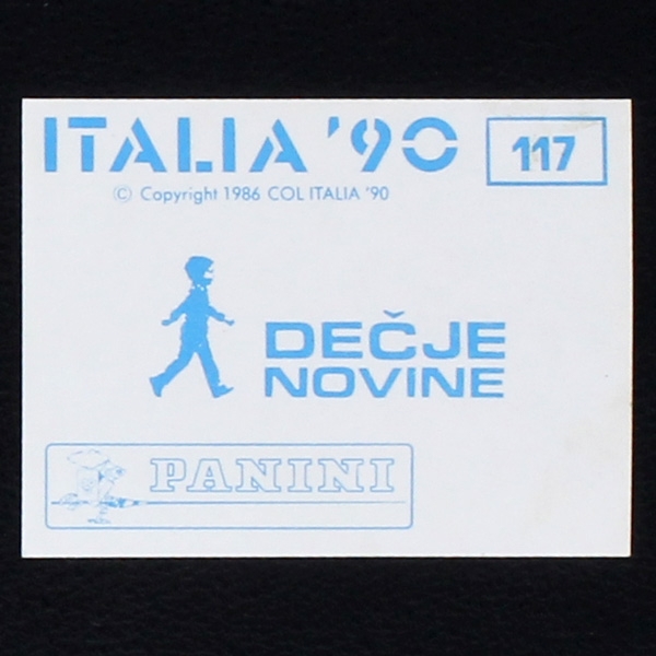 Argentina Mannschaft Sticker No. 117 Panini - Italia 90 - Decje Novine