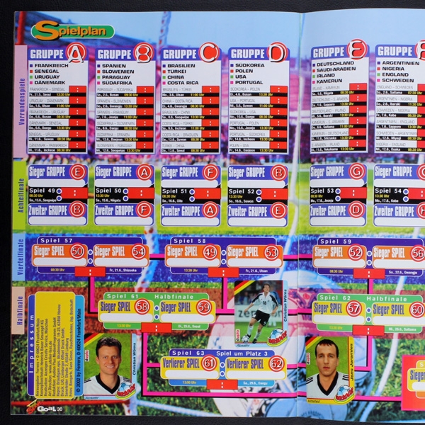 WM 2002 Goal Ferrero sticker album complete