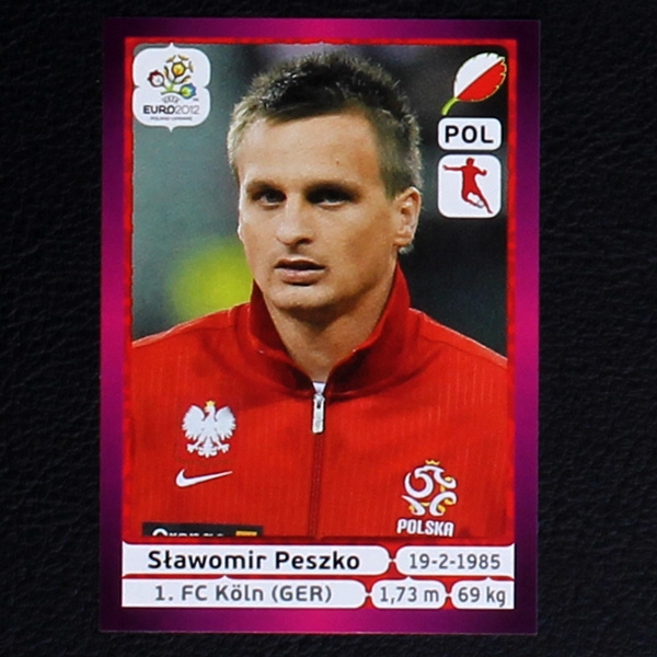 Peszko Panini Sticker No. 72 - Euro 2012