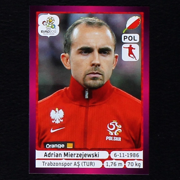 Mierzejewski Panini Sticker No. 70  - Euro 2012