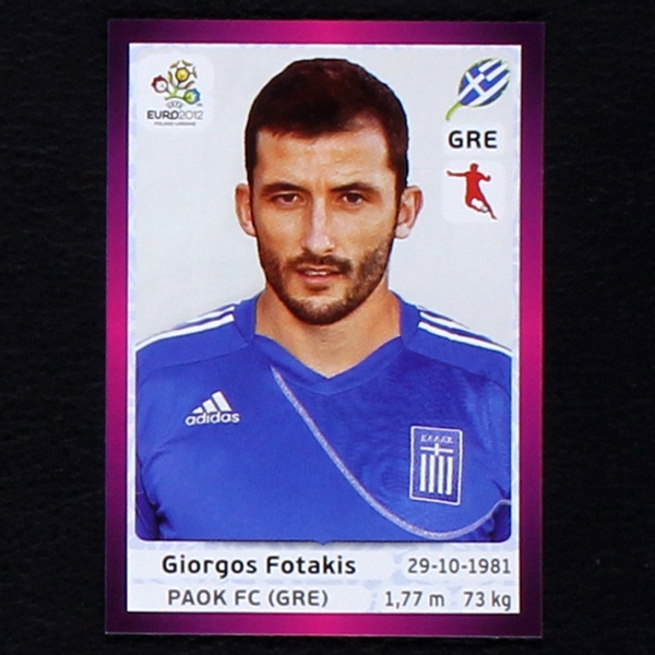 Fotakis Panini Sticker No. 98 - Euro 2012