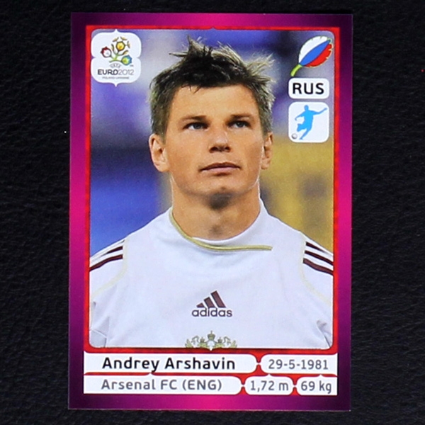 Arshavin Panini Sticker No. 129 - Euro 2012