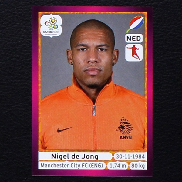 De Jong Panini Sticker No. 179 - Euro 2012