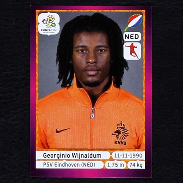 Wijnaldum Panini Sticker No. 183 - Euro 2012