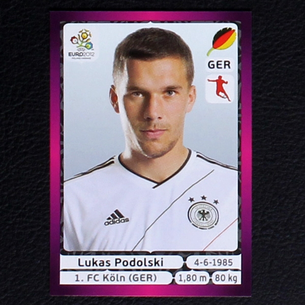 Podolski Panini Sticker No. 244 - Euro 2012