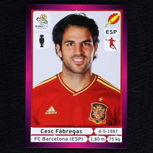 Fabregas Panini Sticker No. 298 - Euro 2012