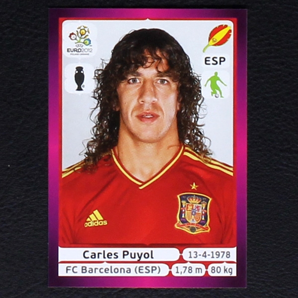 Puyol Panini Sticker No. 289 - Euro 2012