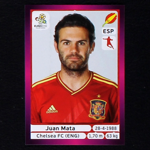 Mata Panini Sticker No. 301 - Euro 2012