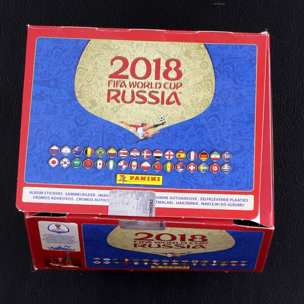 Russia 2018 Panini Box mit 100 Sticker Tüten - belgische Version