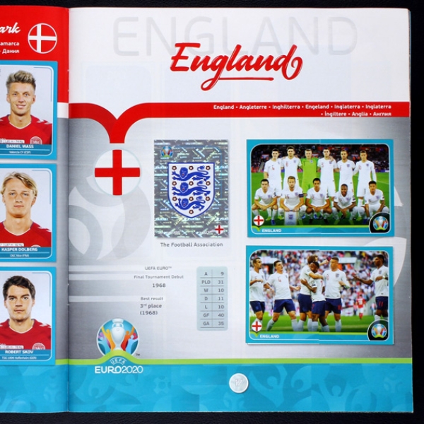 Euro 2020 Preview Panini Sticker Album komplett