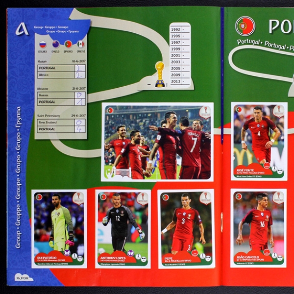 Confederations Cup Russia 2017 Panini Sticker Album komplett