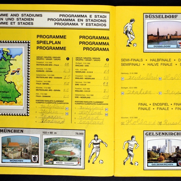 Euro 88 Panini sticker album complete