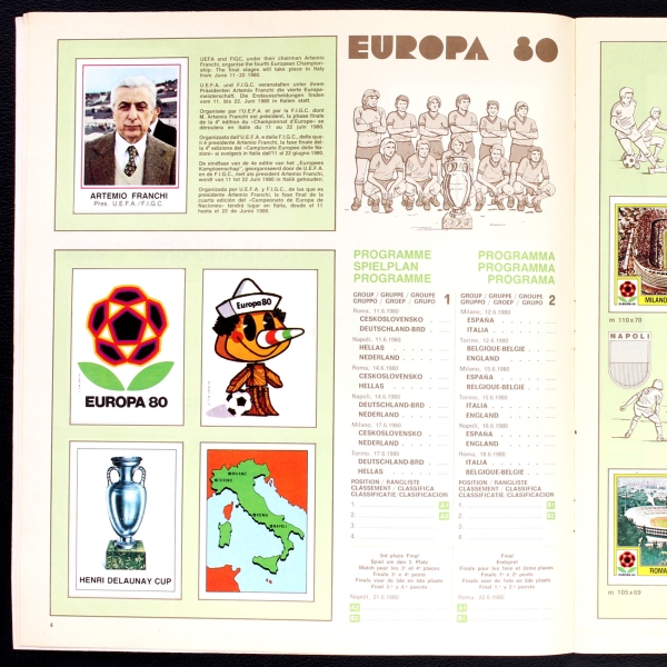 Euro 80 Panini sticker album complete