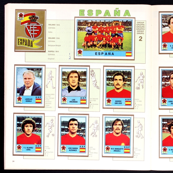 Euro 80 Panini sticker album complete