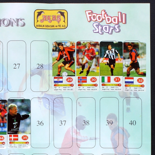 Football Stars Akas sticker Folder - Bubble Gum