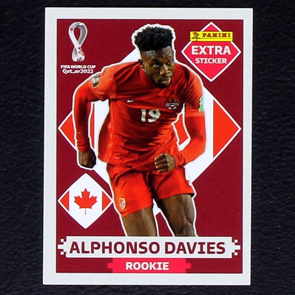 Alphonso Davies Panini Extra Sticker Red - Qatar 2022