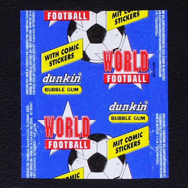 World Football 1994 dunkin Bubble Gum - Wrapper
