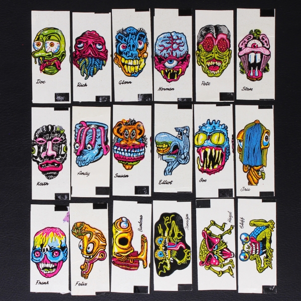 Monster Grusel Sticker Bazoooka Kaugummi 18 Bilder - Bubble Gum