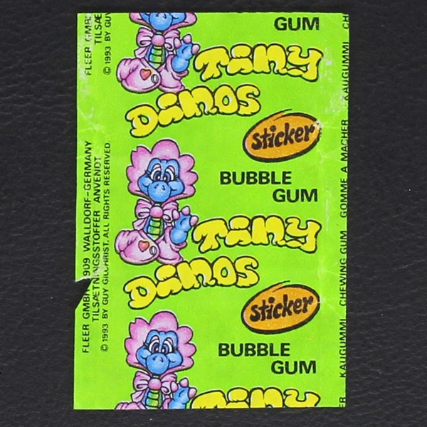 Tiny Dinos Fleer Bubble Gum - Wrapper