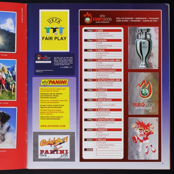 Euro 2008 Panini Sticker Album komplett - Swiss Edition