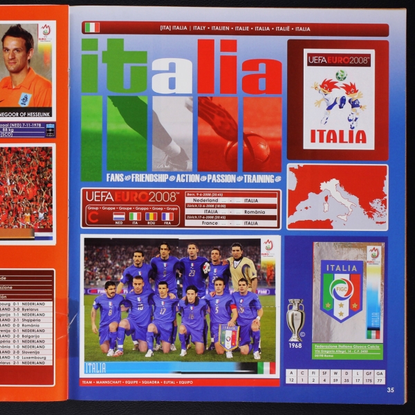 Euro 2008 Panini sticker album complete - Swiss Edition