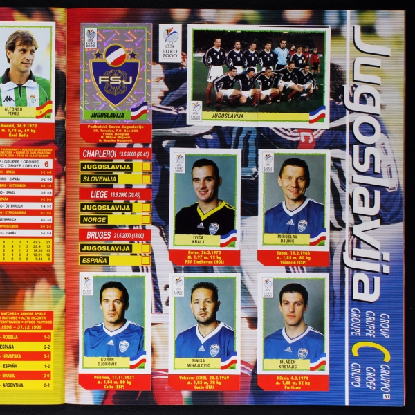 Euro 2000 Panini Sticker Album komplett