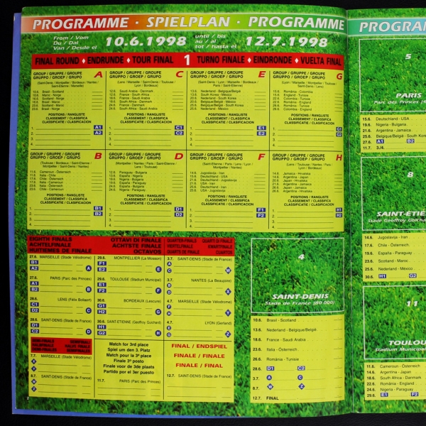 France 98 Panini Sticker Album teilgefüllt +80