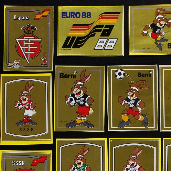 Euro 88 Panini emblem + stickers - cut out