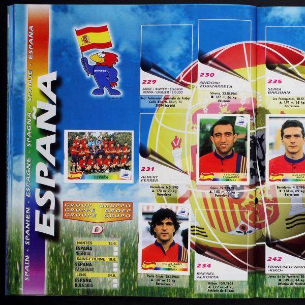 France 98 Panini album with stickers