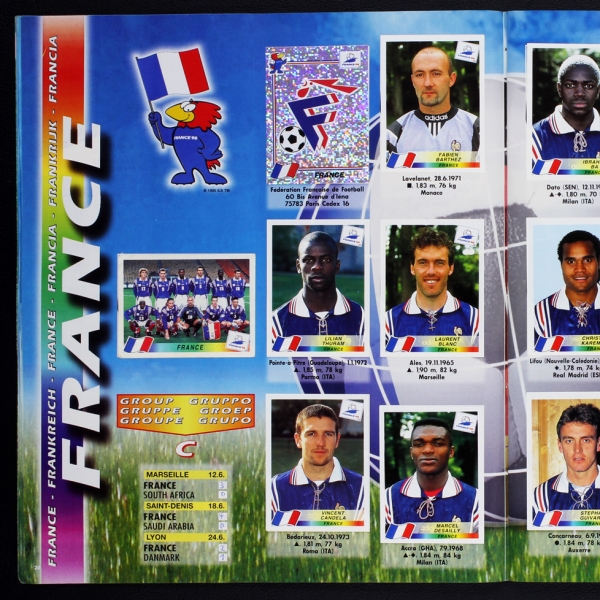 France 98 Panini sticker album almost complete