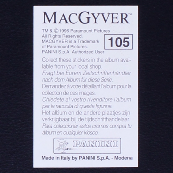 Mac Gyver Panini Sticker No. 105