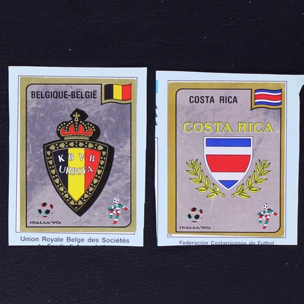 Italia 90 Panini 30 stickers badges complete - cut out