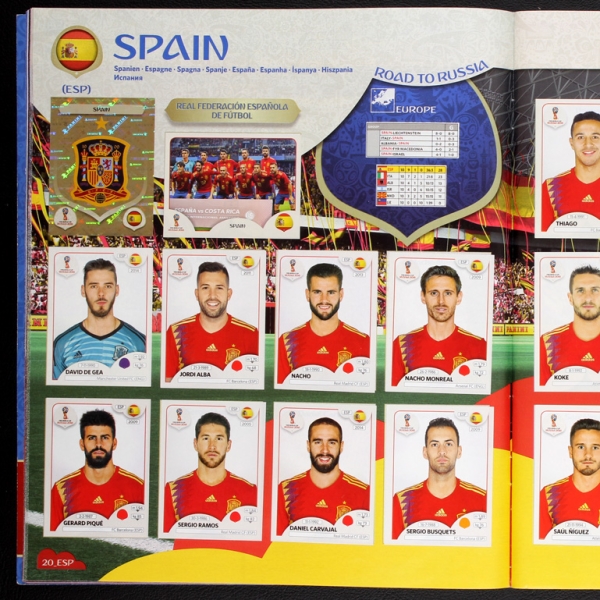 Russia 2018 Panini Sticker Album komplett