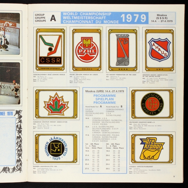 Hockey 79 Panini album with stickers