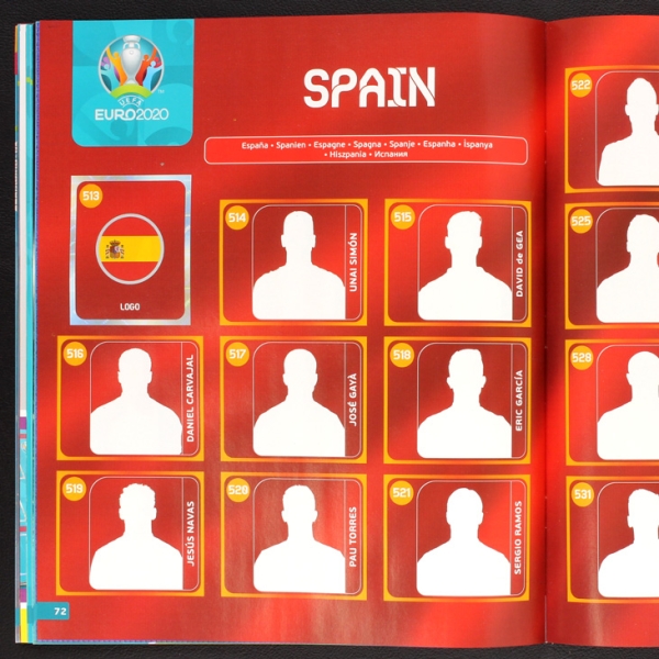 Euro 2020 Panini Album + 740 Sticker - Swiss Pearl Edition