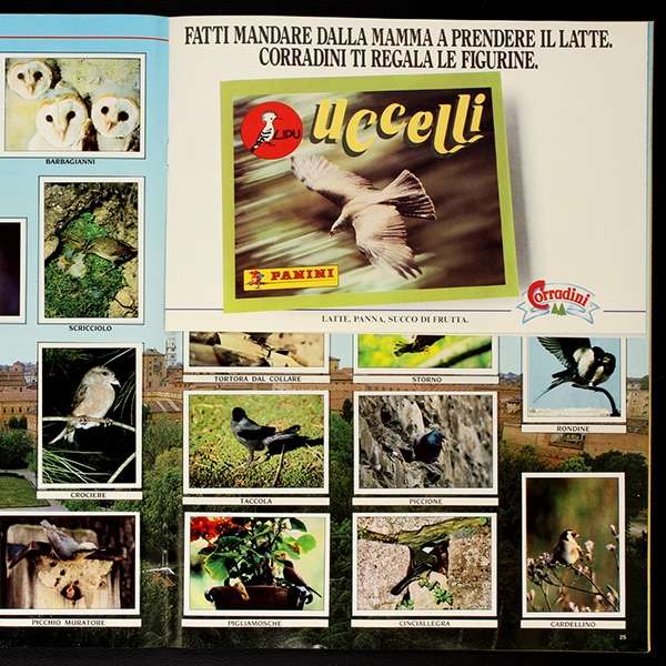 Il mondo degli Uccelli Panini sticker album complete - I