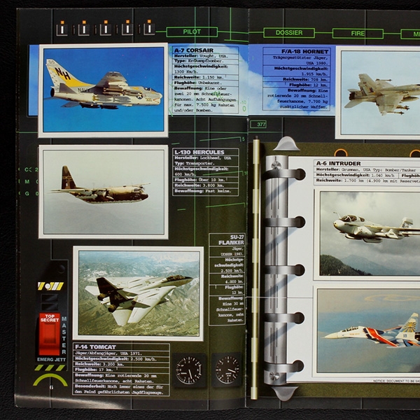 Militärflugzeuge Panini Sticker Album komplett