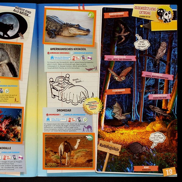 Tiere Panini Sticker Album komplett