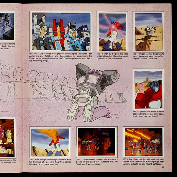 Transformers Panini Sticker Album komplett