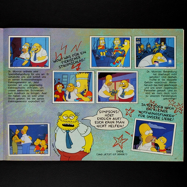 Simpsons Panini sticker album complete