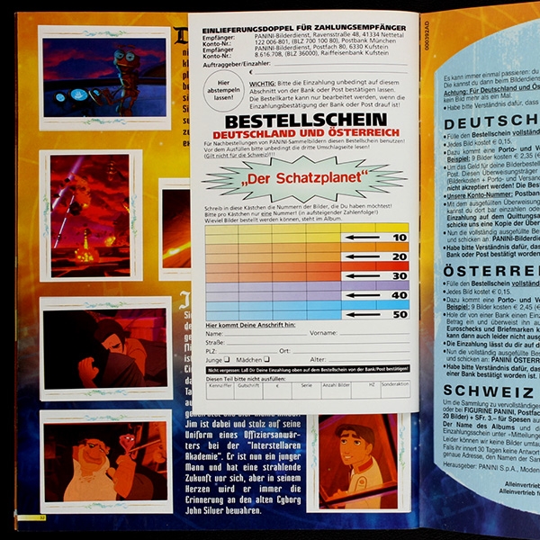 Der Schatzplanet Panini Sticker Album komplett