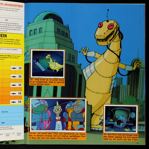 T-Rex Panini Sticker Album komplett