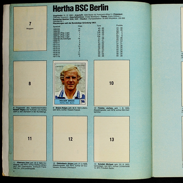 Fußball 79 Panini Sticker Album teilgefüllt