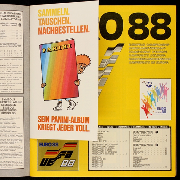 Euro 88 Panini Sticker Album komplett - Top