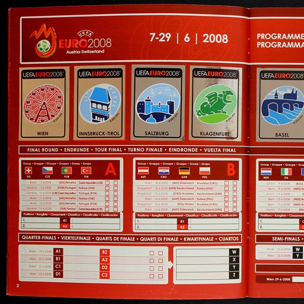 Euro 2008 Panini Sticker Album komplett mit update - Top