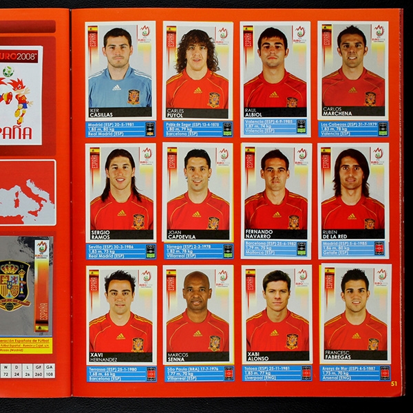 Euro 2008 Panini Sticker Album komplett mit update - Top