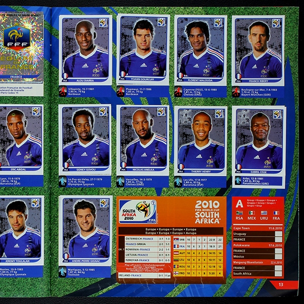 South Africa 2010 Panini sticker album complete with update