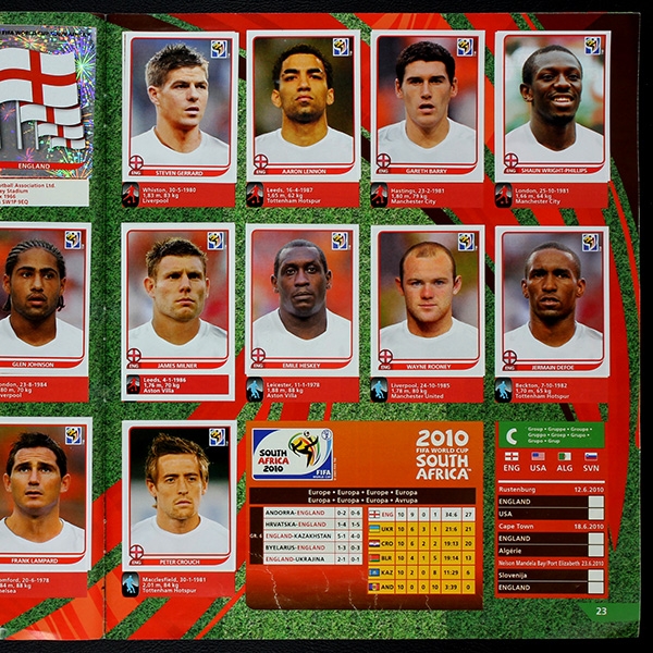 South Africa 2010 Panini sticker album complete with update